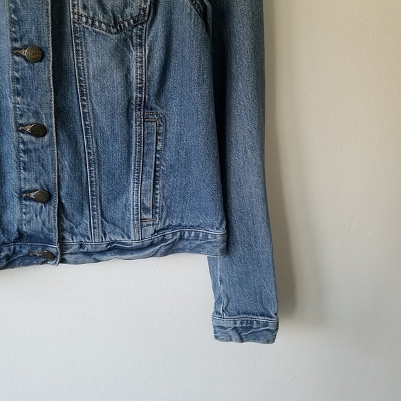 Loft Denim Blue Button Longsleeve Jacket Cotton Size Small - Picture 6 of 10